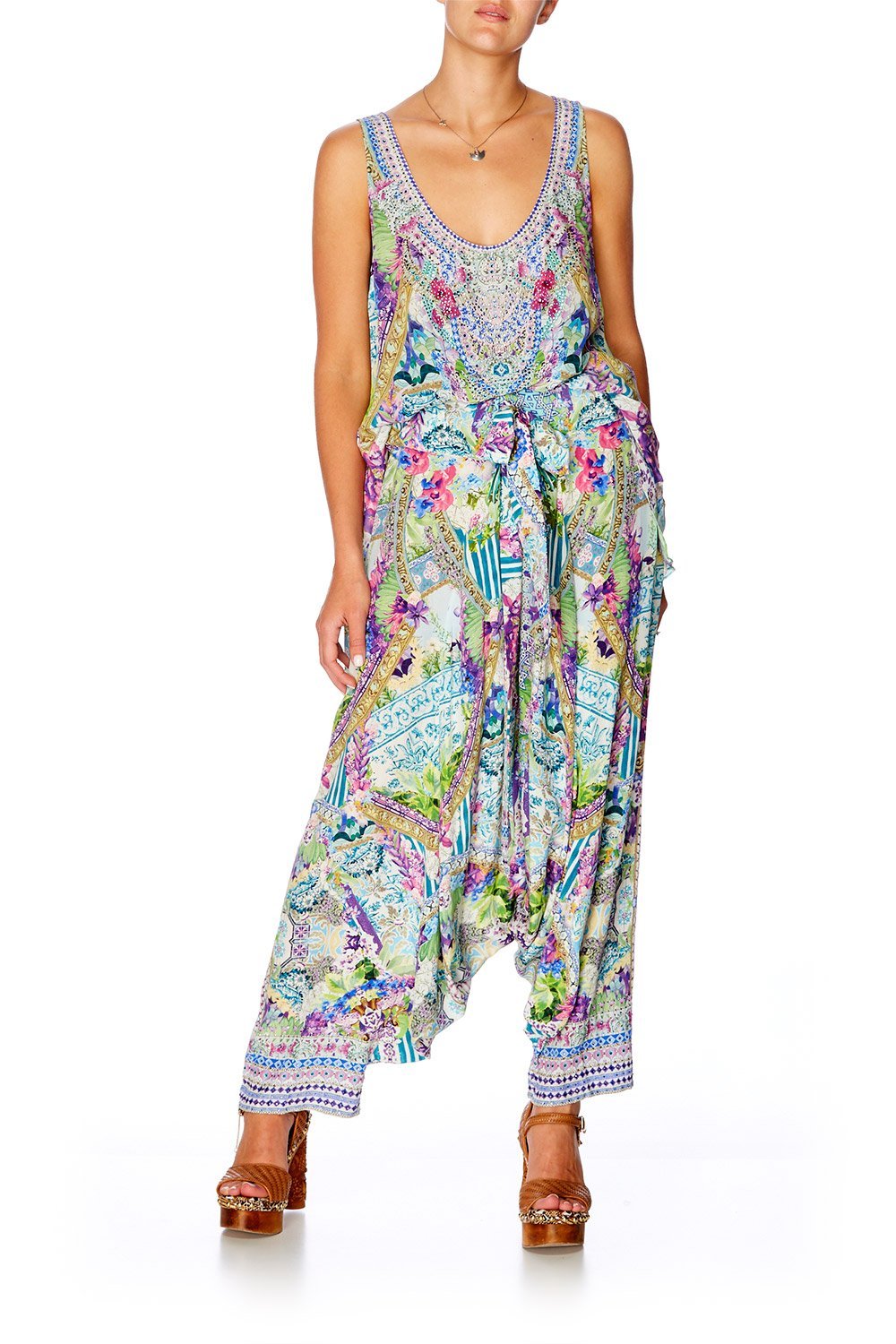 CAMILLA SALVADOR FIELDS FOREVER SCOOP NECK TOP WITH LONG BACK