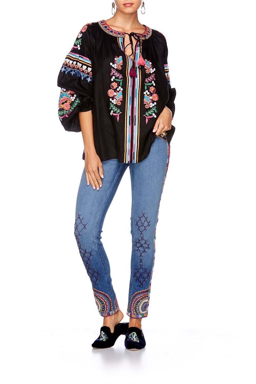 DANCING ON MY OWN BISHOP SLEEVE BLOUSE