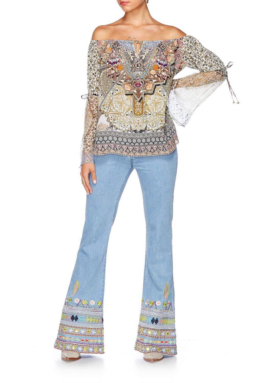 SOUL SISTERS DROP SHOULDER BELL SLEEVE TOP