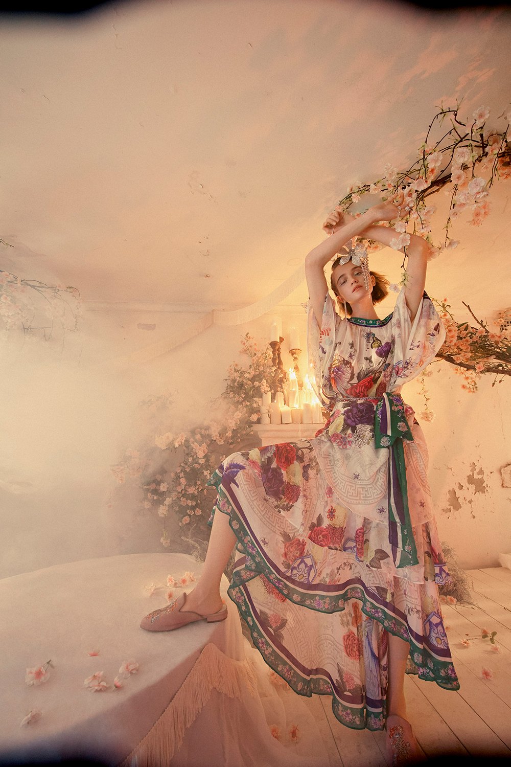 SHORT DRESS WITH BOAT NECKBAND GENTLE MOON