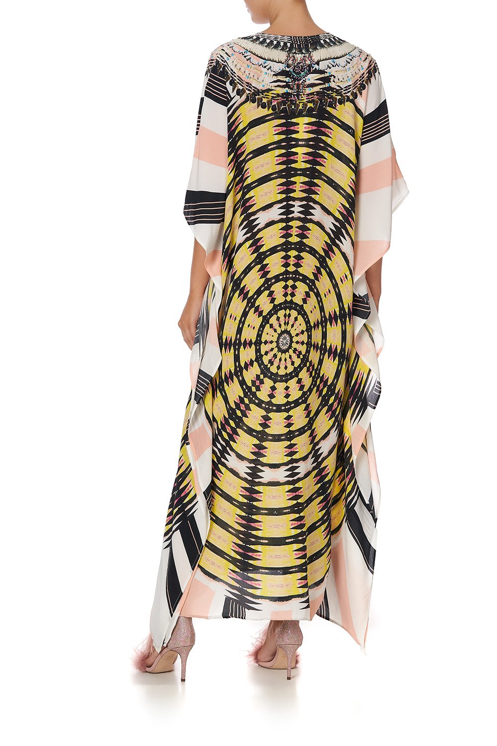 V NECK SPLIT KAFTAN VORTEX