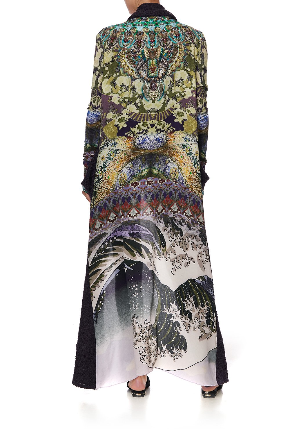 BOUCLE FRONT LONG CASUAL JACKET KABUKU