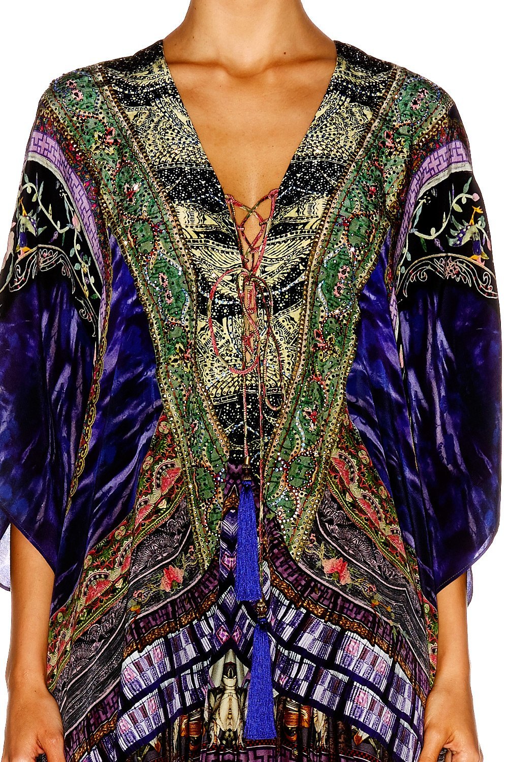 THREADS THAT BIND US SHORT LACE UP KAFTAN