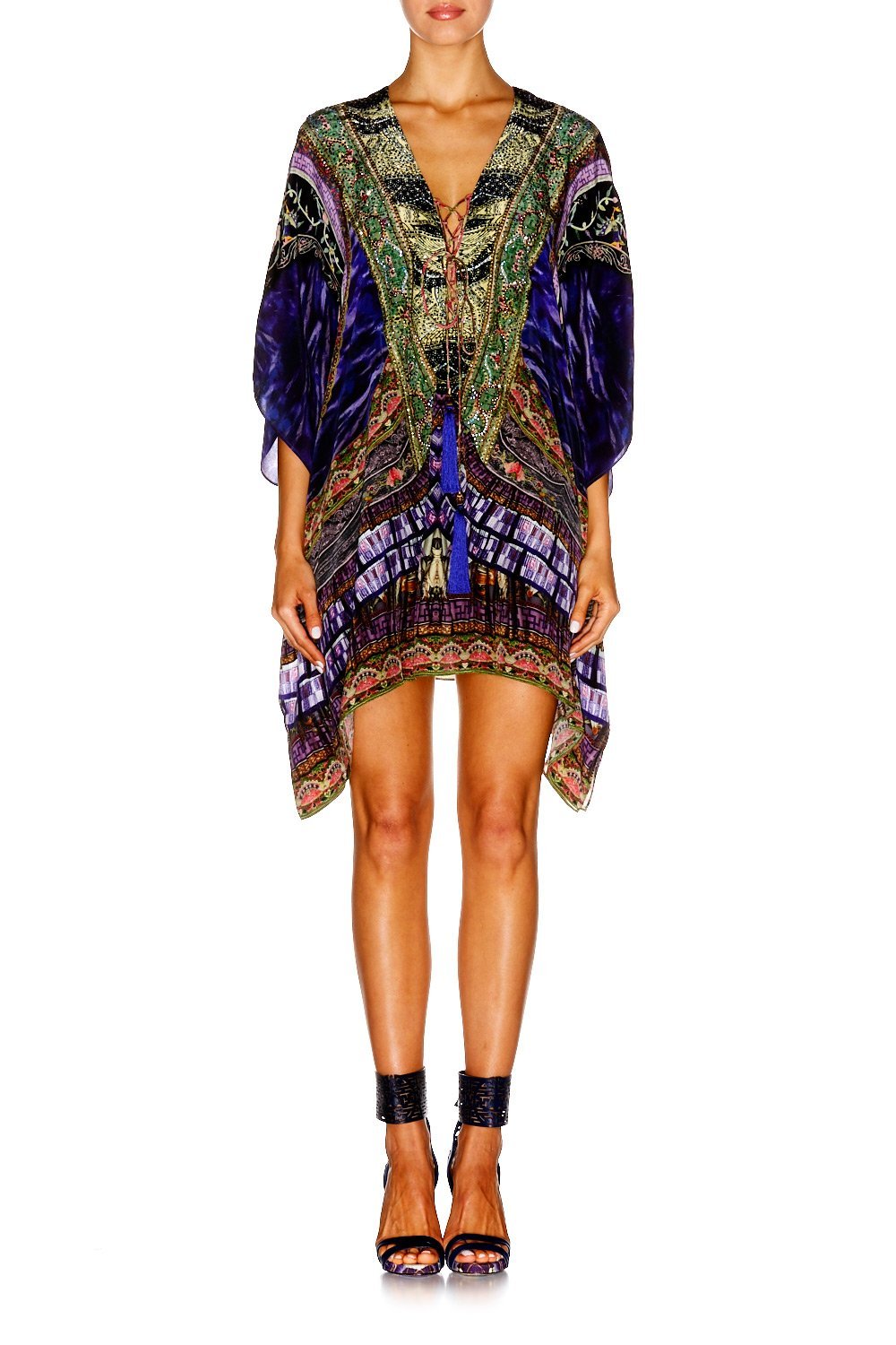 THREADS THAT BIND US SHORT LACE UP KAFTAN