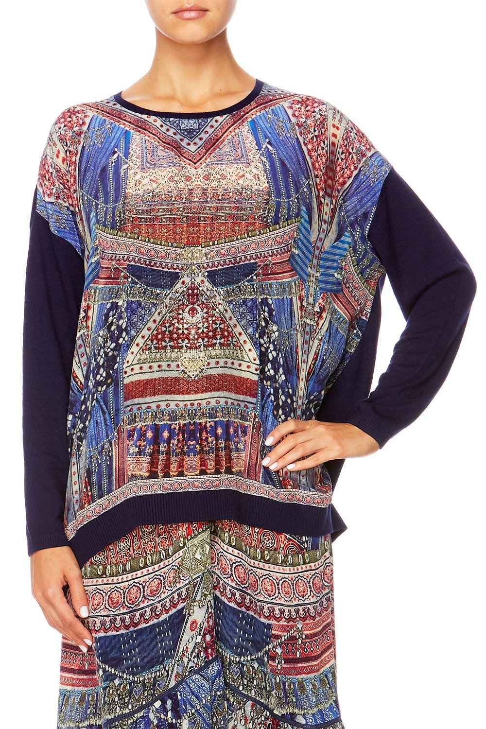 OVERNIGHT BAG JUMPER W CONTRAST FRONT