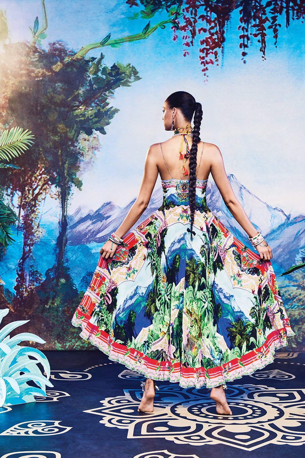 BENNYS BLESSING LONG DRESS W TIE FRONT