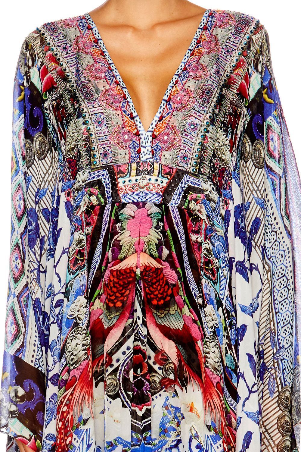 FROM KAILI WITH LOVE LONG KAFTAN W/ WAIST TAB