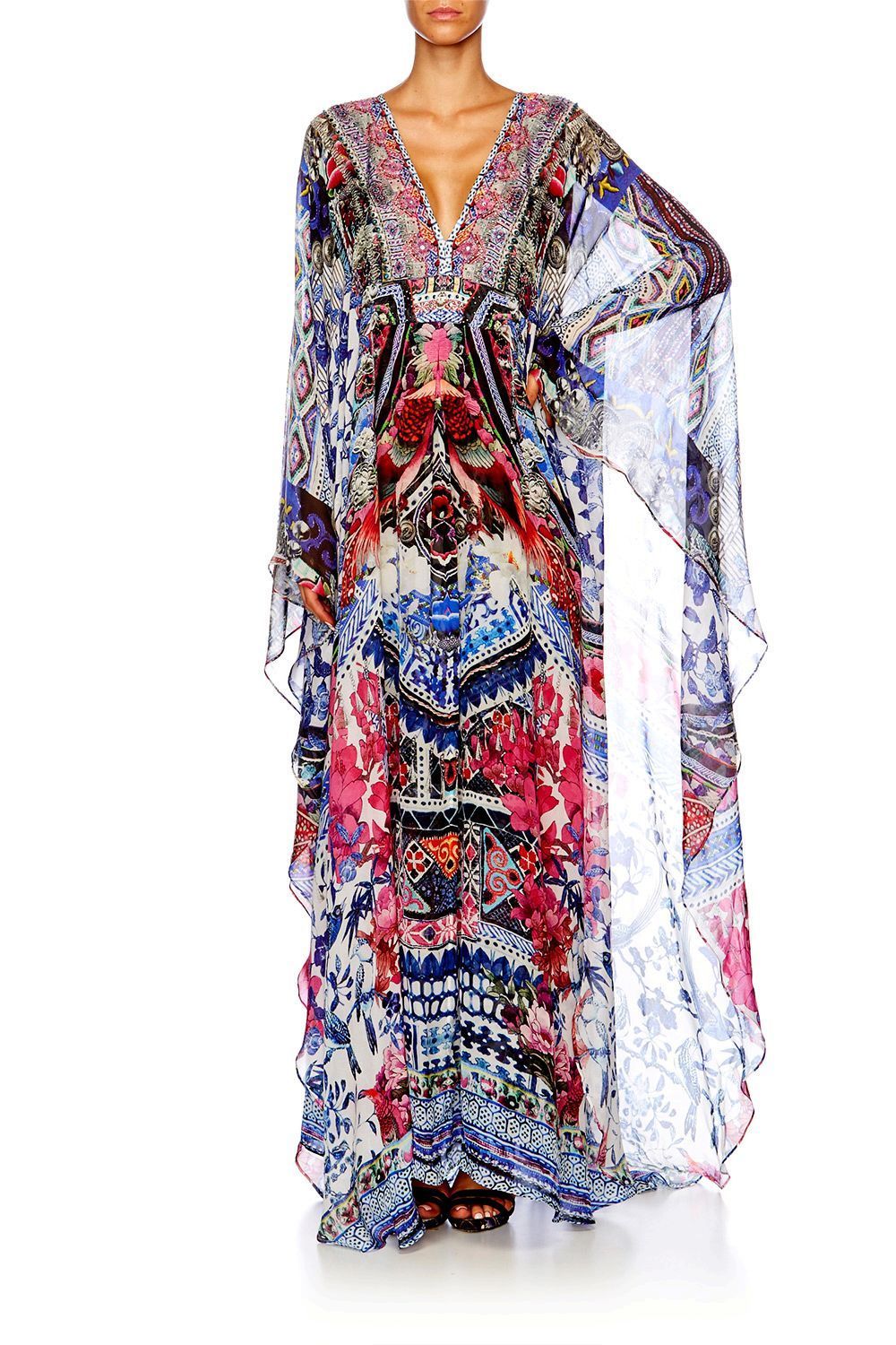 FROM KAILI WITH LOVE LONG KAFTAN W/ WAIST TAB