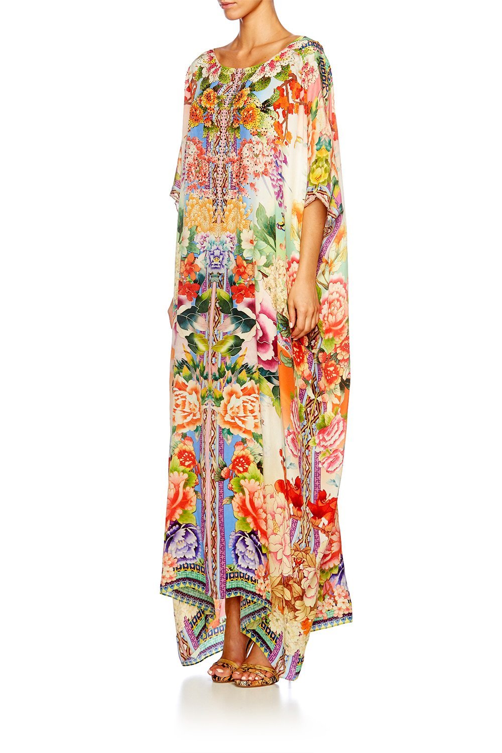 FLOWER HOUR ROUND NECK KAFTAN