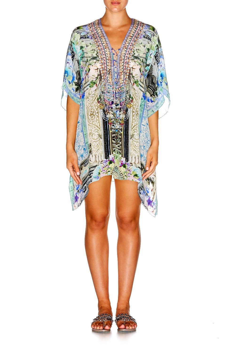 DEAR DIARY SHORT LACE UP KAFTAN