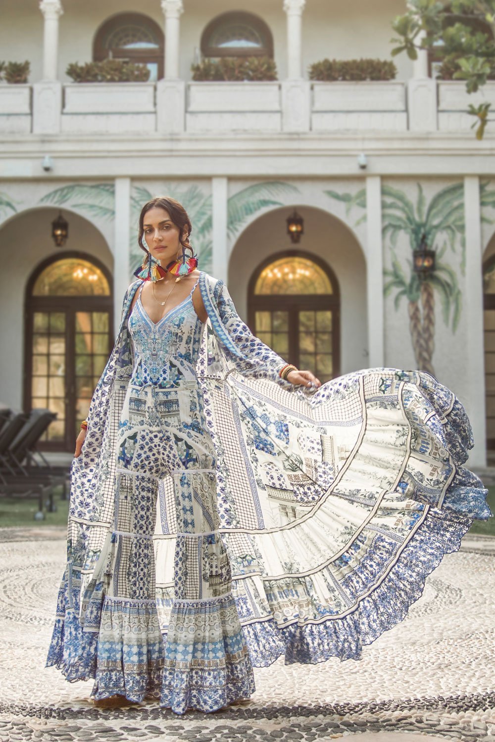 SALVADOR SUMMER WIDE LEG TIERED PANT