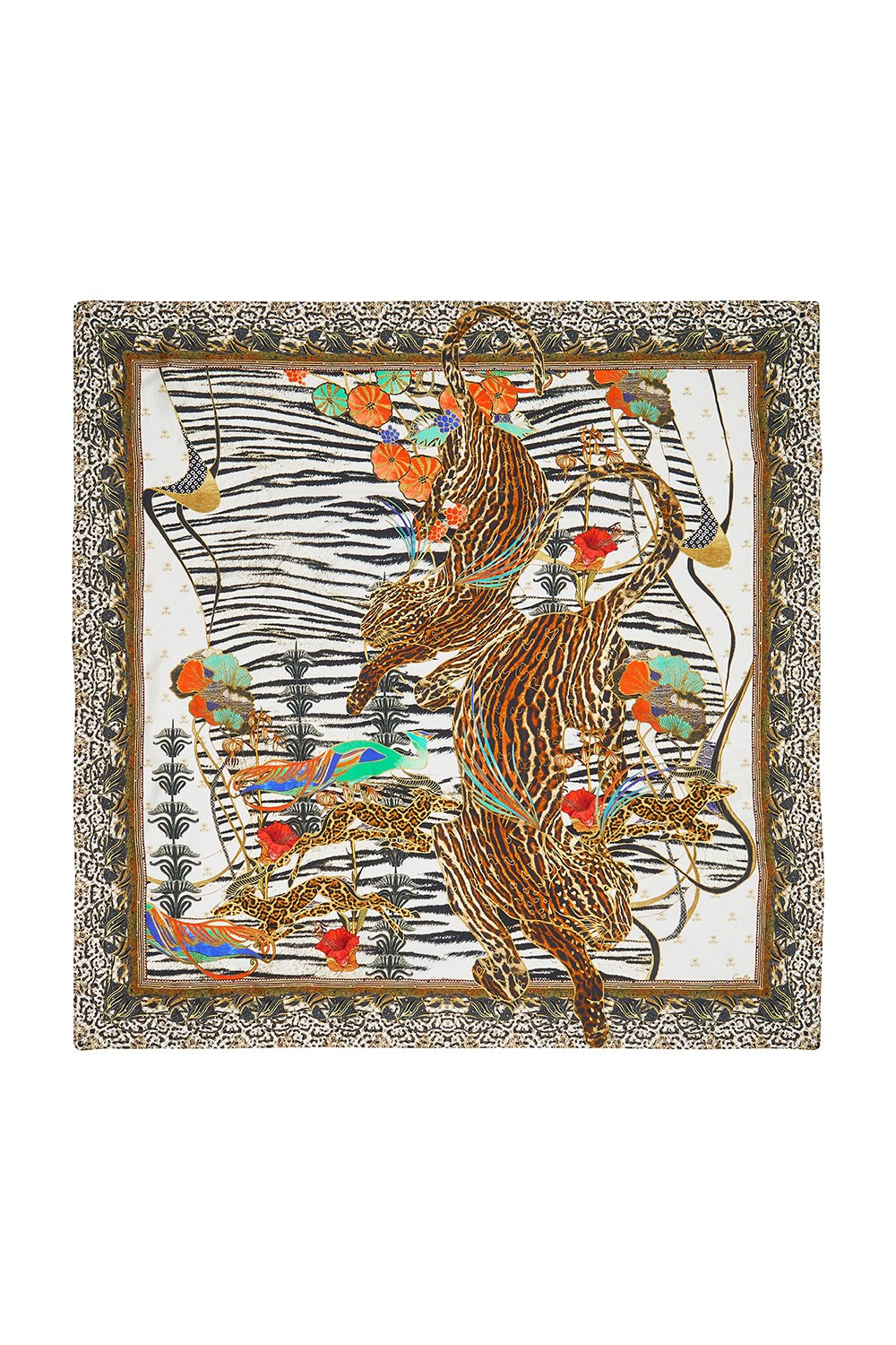 LARGE SQUARE SCARF COSMIC CONFLICT