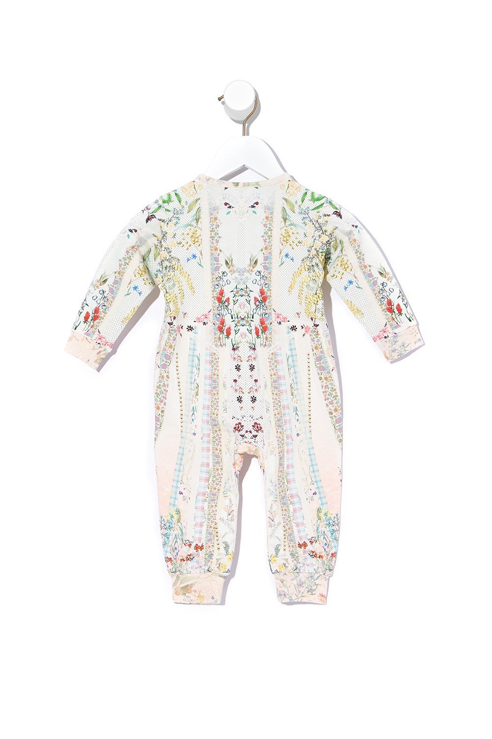 BABIES ZIP FRONT ONESIE PINK LEMONADE