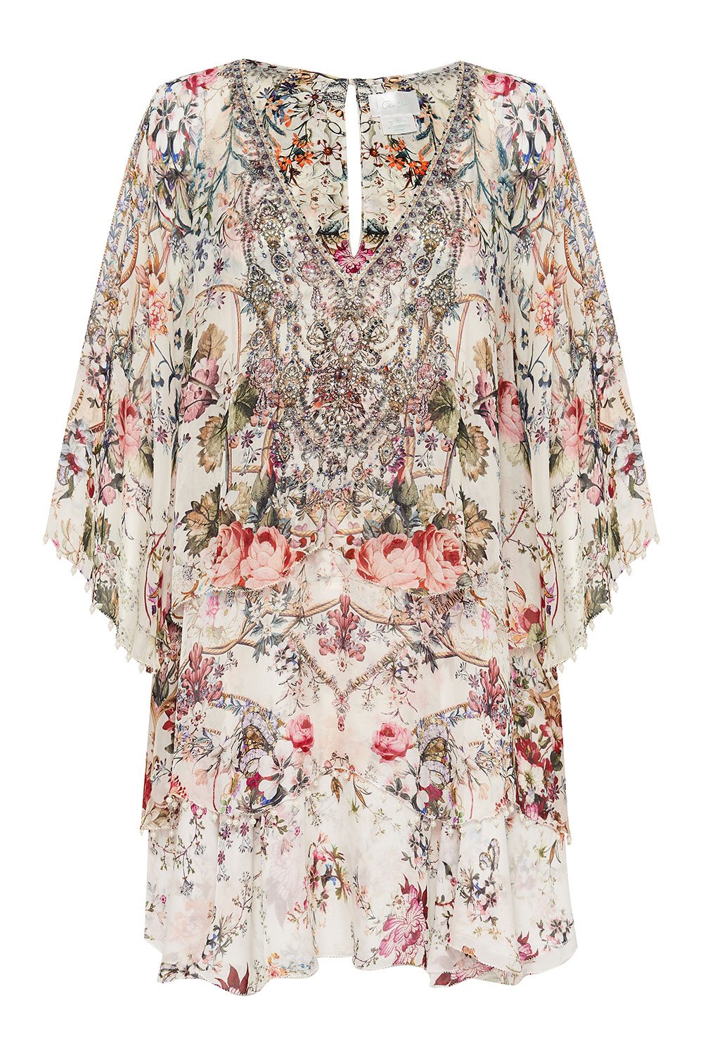 LAYERED FRILL SHORT DRESS LONDON LOOMS