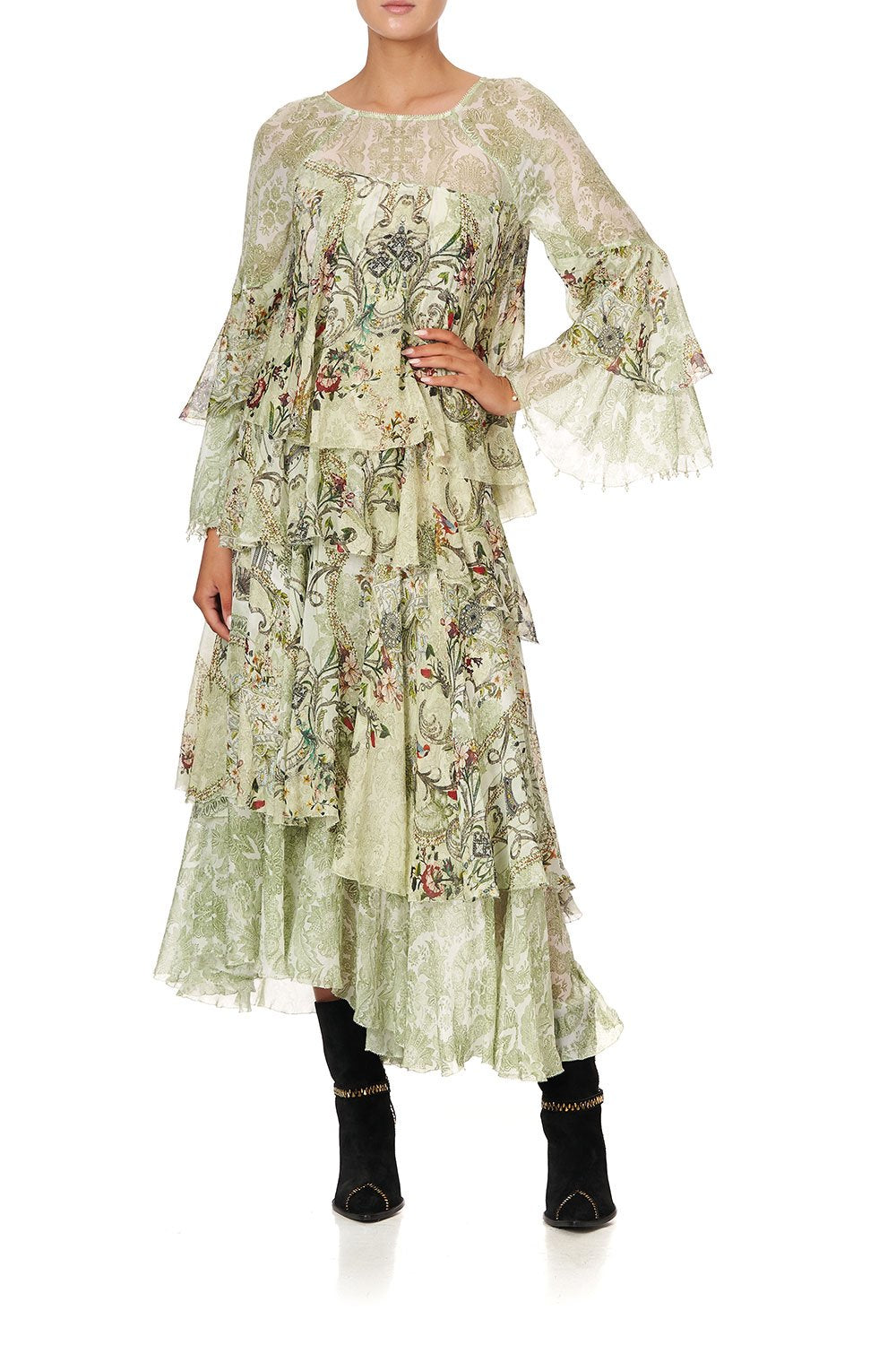 ASYMMETRICAL RUFFLE DRESS BRICK LANE BEEUTY