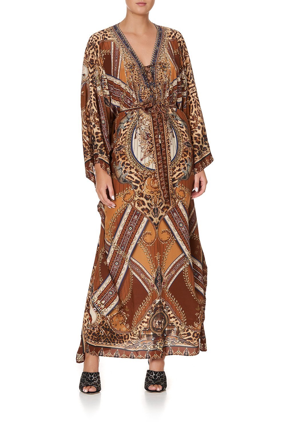 SPLIT HEM LACE UP KAFTAN LADY LODGE