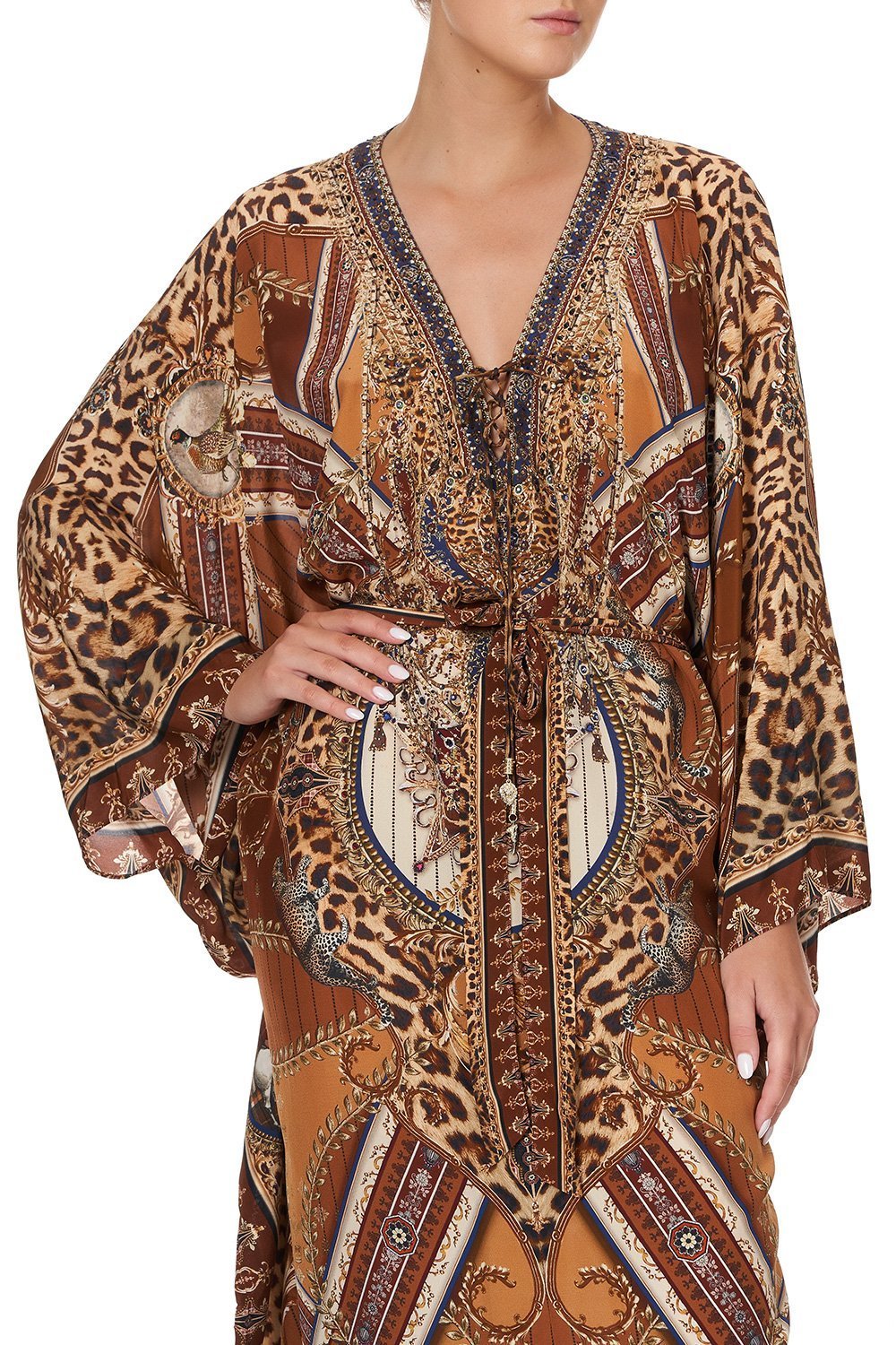SPLIT HEM LACE UP KAFTAN LADY LODGE