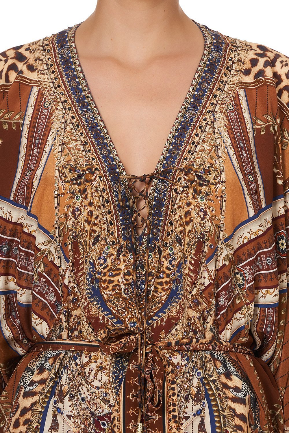 SPLIT HEM LACE UP KAFTAN LADY LODGE