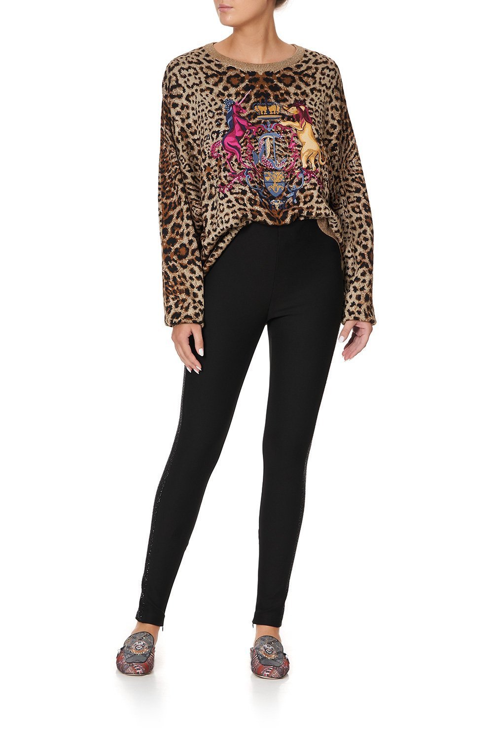 PONTE PANT WITH SIDE PANEL PUNK OF PRIMROSE