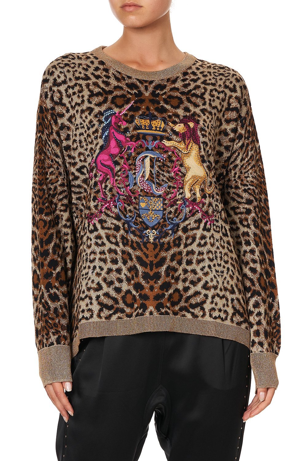 KNIT PRINTED JUMPER POETIC ANARCHY