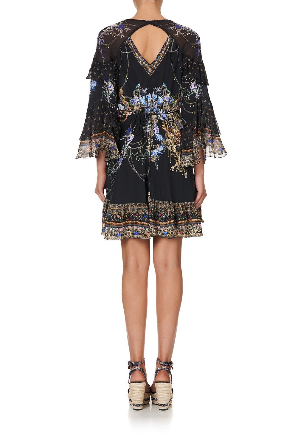 SHORT WRAP DRESS WITH RUFFLES PALACE PLAYHOUSE