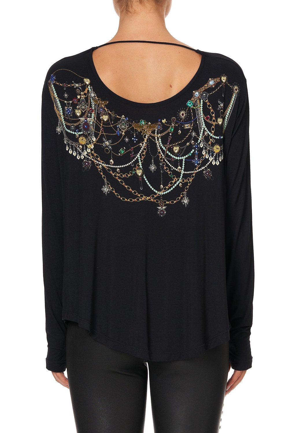 COWL BACK LONG SLEEVE TEE PUNK OF PRIMROSE