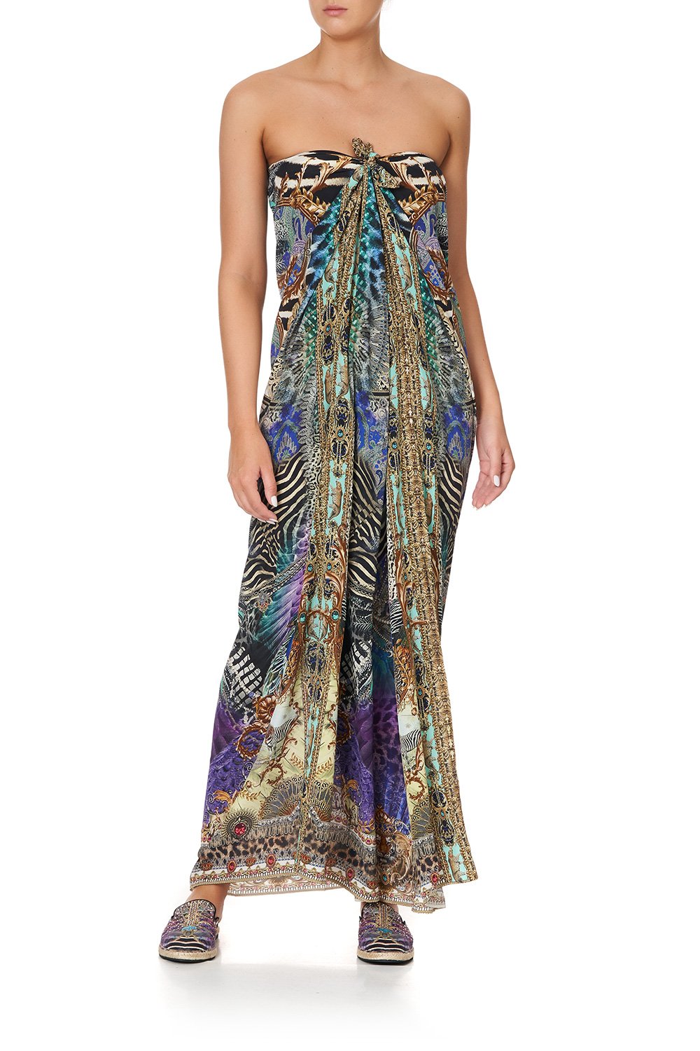 ROUND NECK KAFTAN ANIMAL ARMY