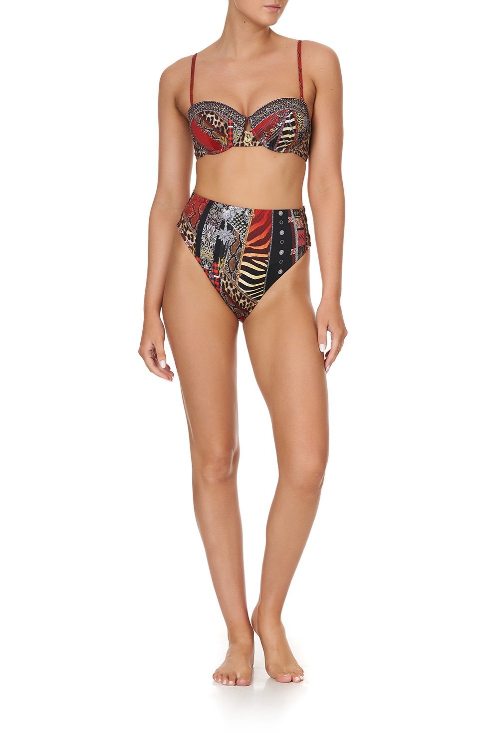 HIGH WAISTED PANT WITH EYELET TRIM LONDON CALLING