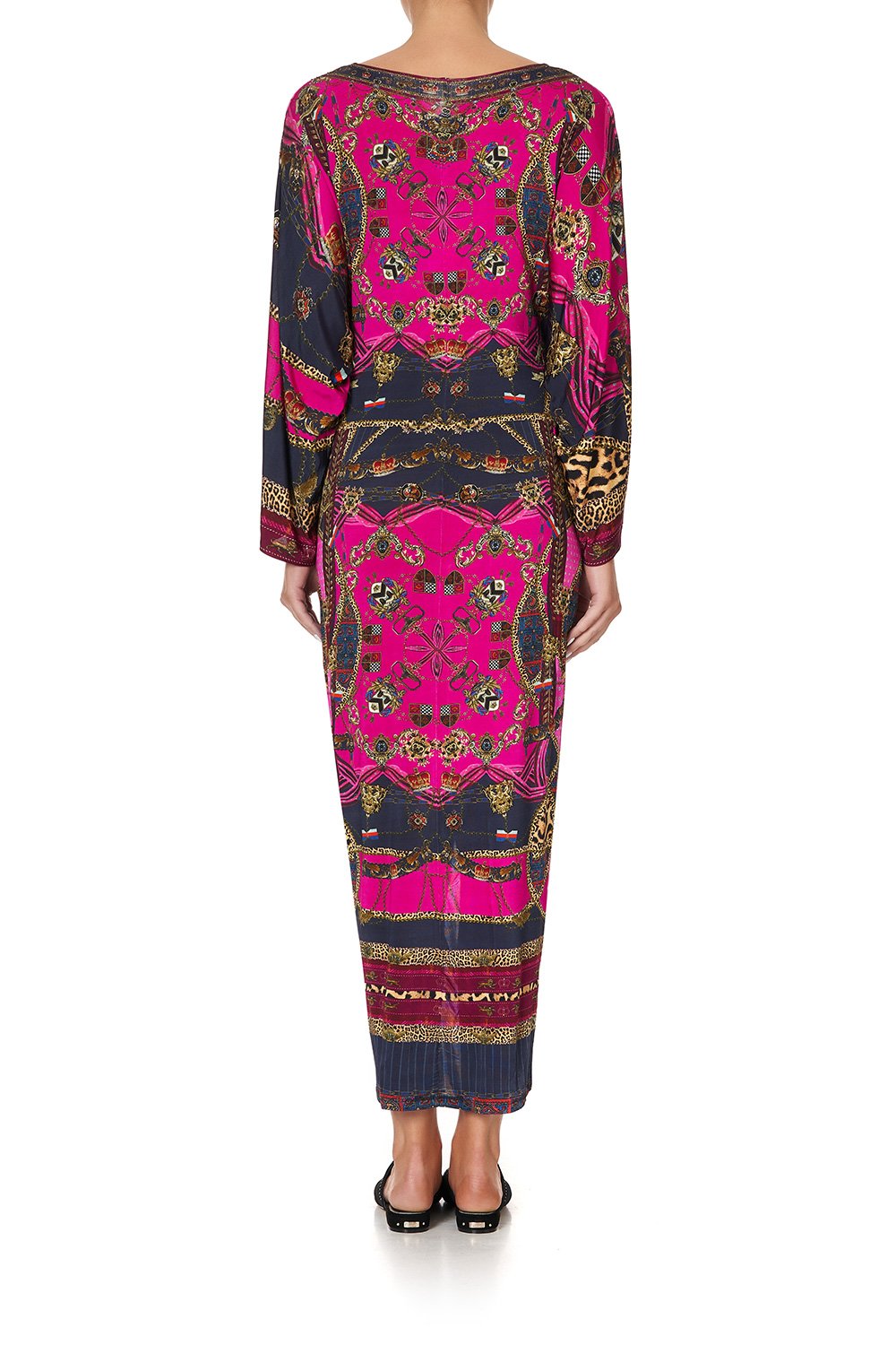 LONG SPLIT FRONT TWIST DRESS DINING HALL DARLING