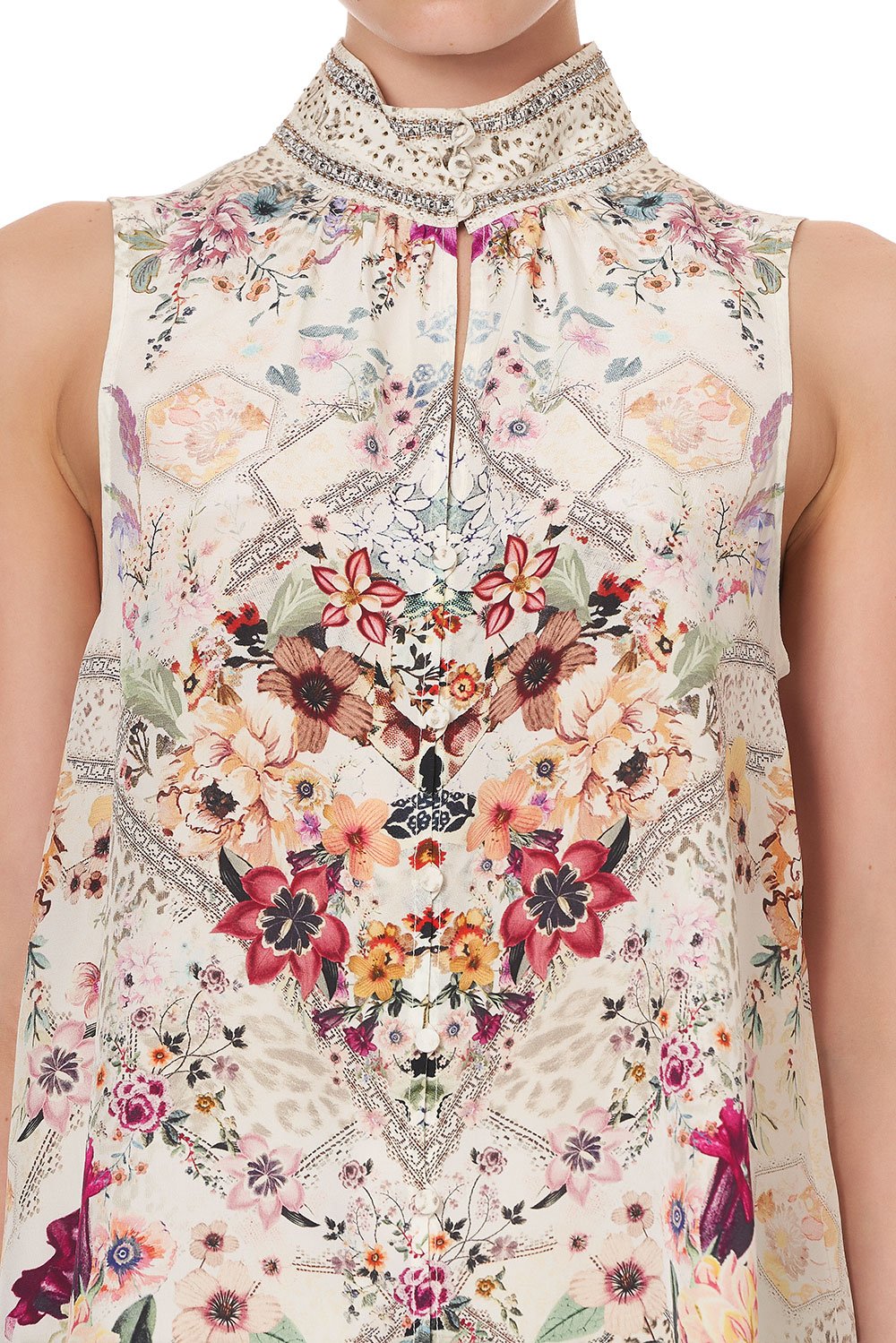 HIGH NECK GATHERED CAMI SEW IN LOVE