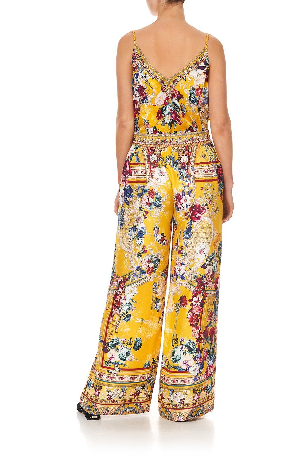 STRAIGHT LEG PANT CROWNED ROSES