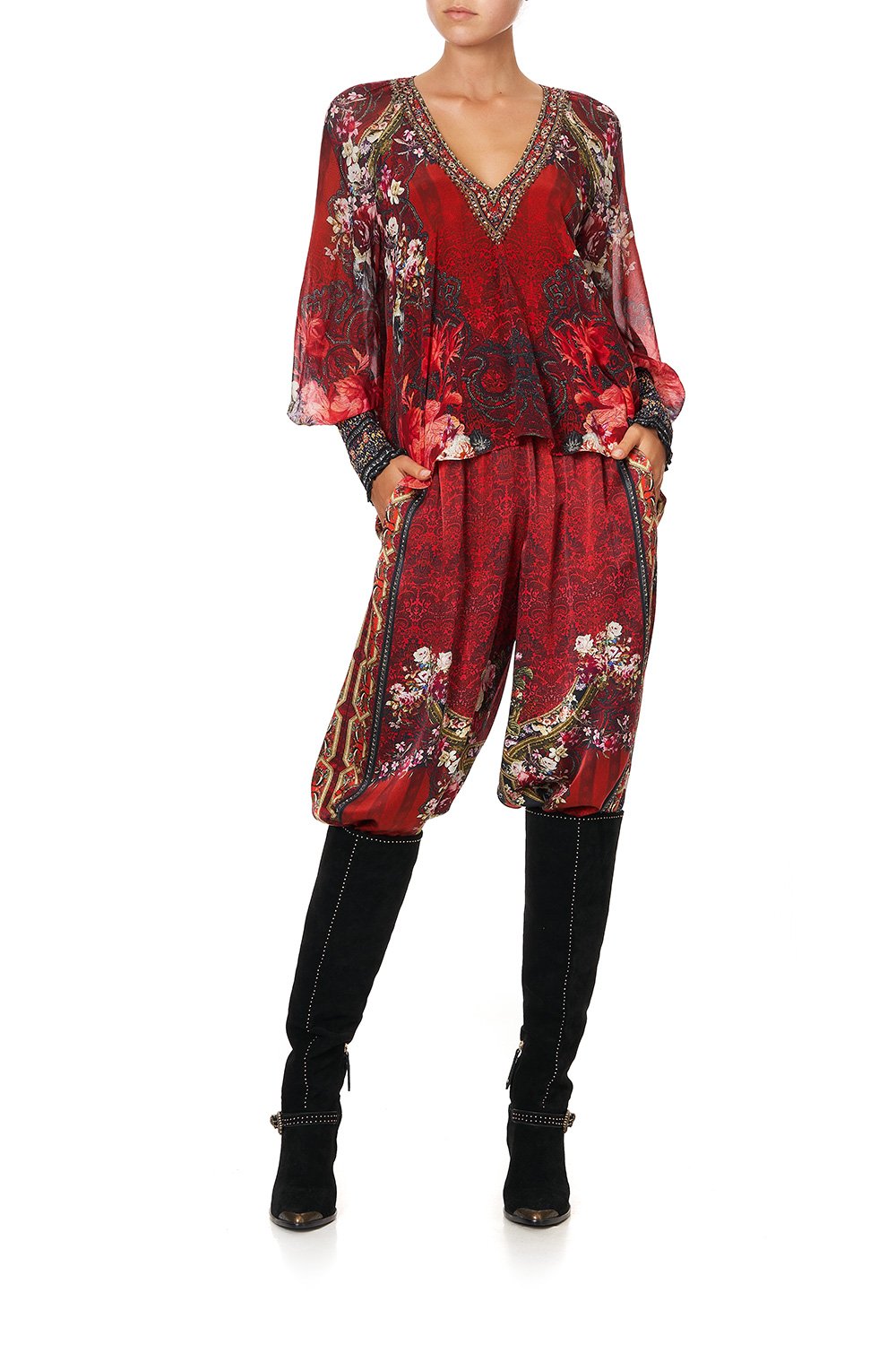 SHIRRED CUFF BLOUSE STORIES OF A STATION