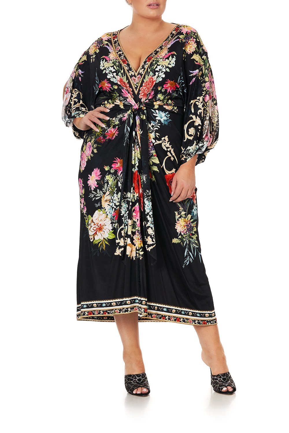 JERSEY TWIST SLEEVE DRESS HAMPTON HIVE