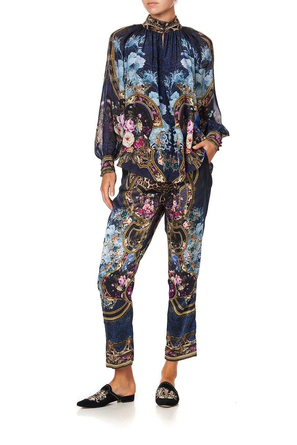 RAGLAN BUTTON UP SHIRT FIELDS OF TREASURE