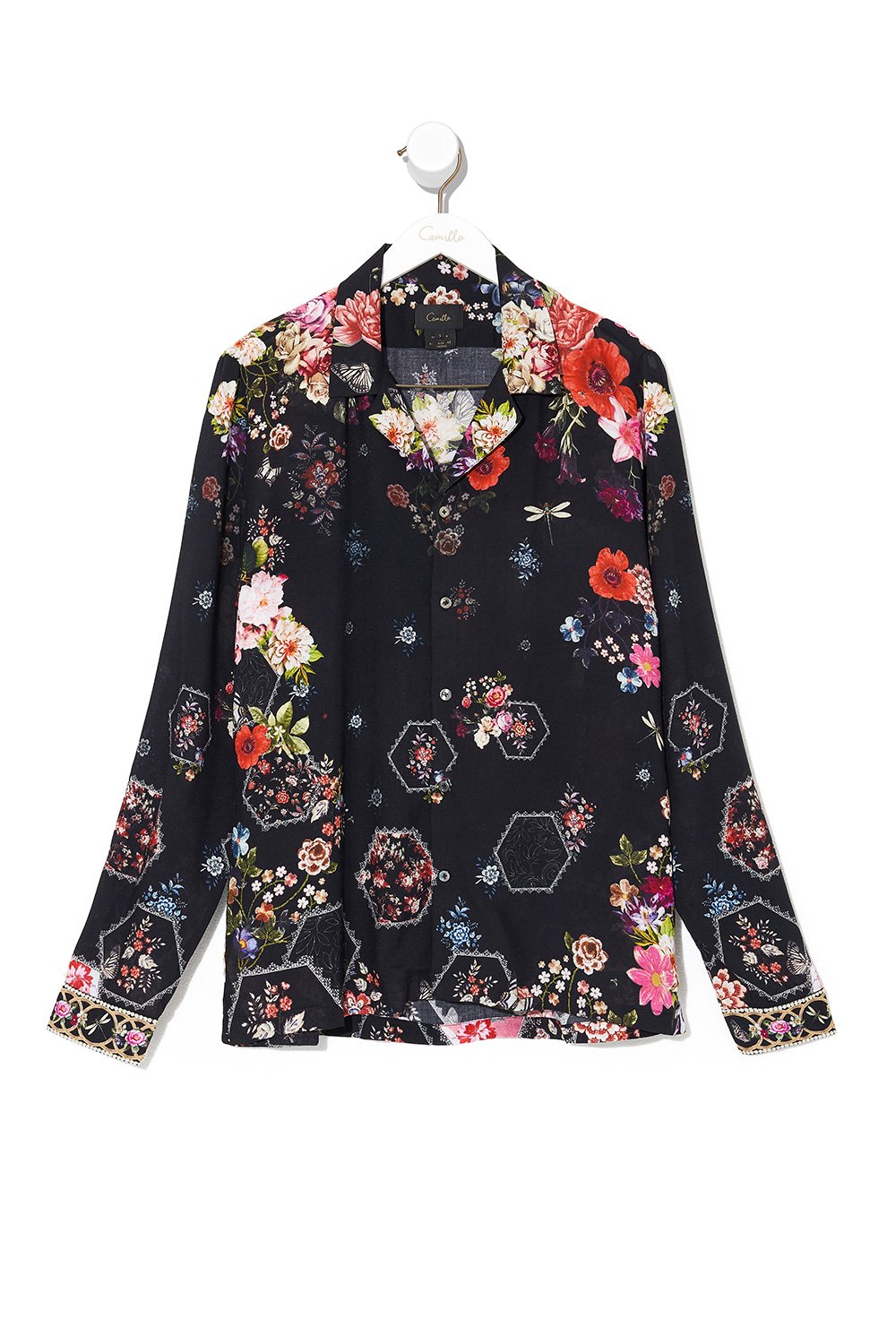 LONG SLEEVE CAMP COLLARED SHIRT HAMPTON HIVE