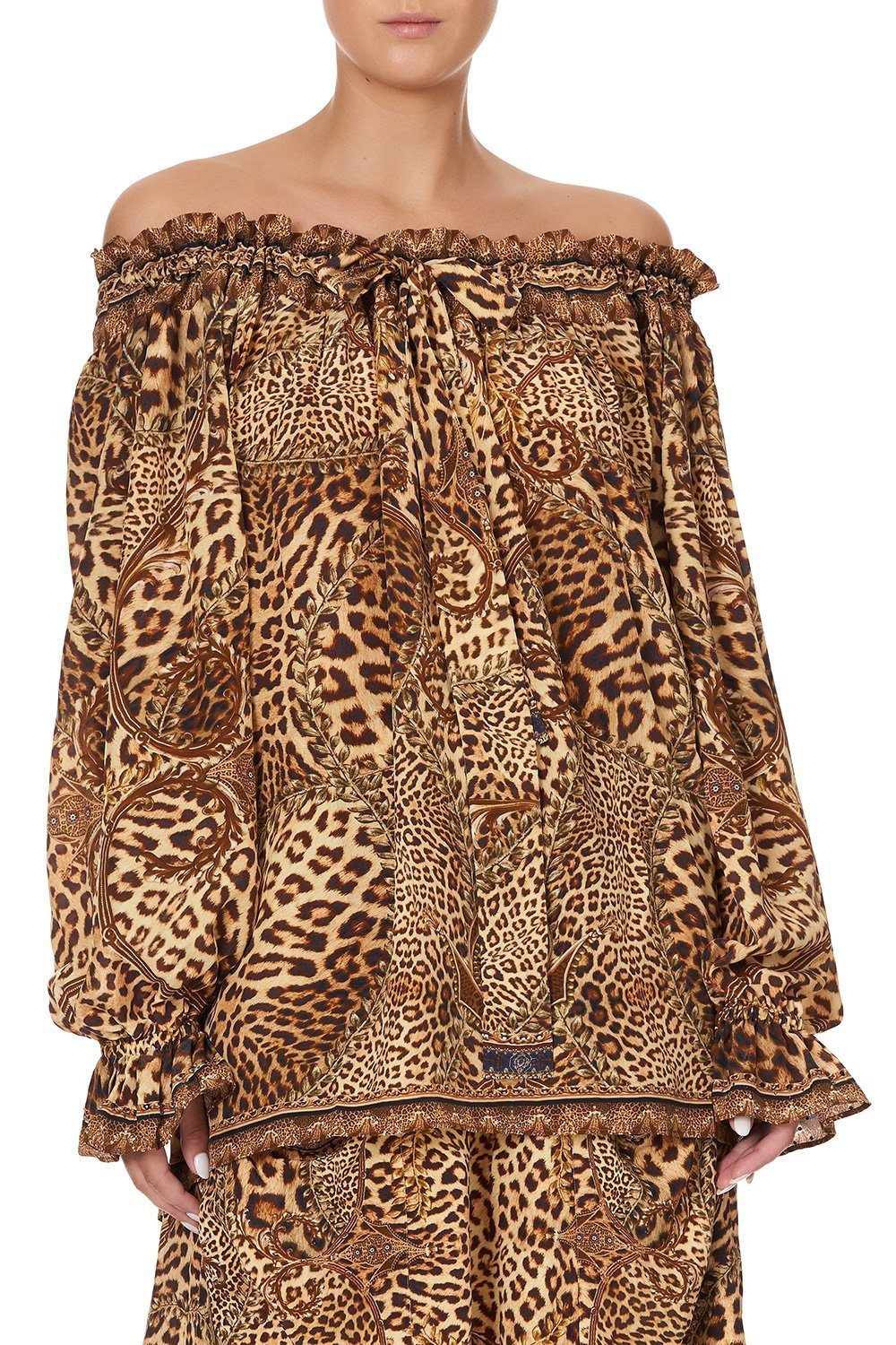 ROUND NECK GATHERED BLOUSE LADY LODGE