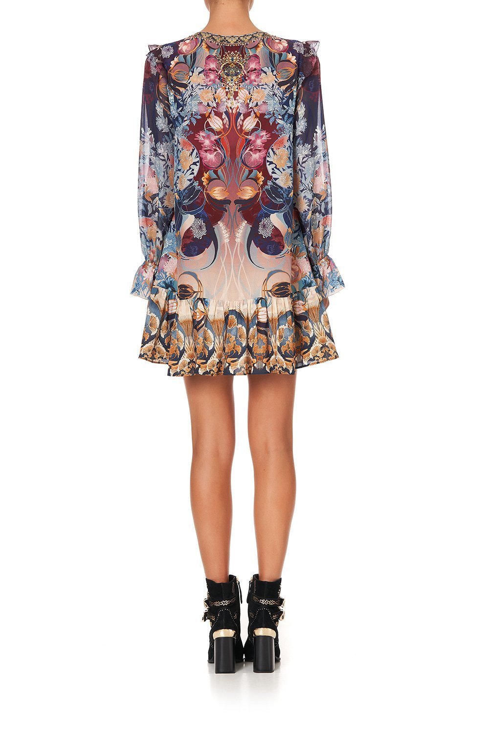 RUFFLE LACE UP DRESS NOUVEEU NIGHTS