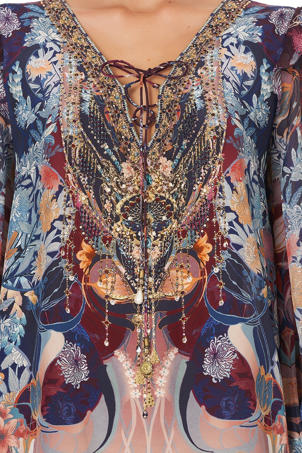 RUFFLE LACE UP DRESS NOUVEEU NIGHTS