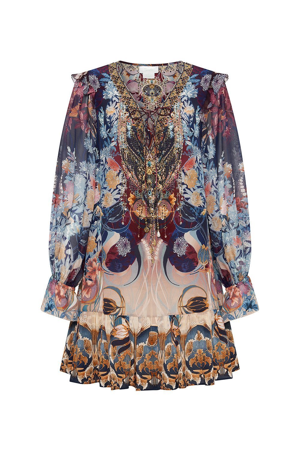 RUFFLE LACE UP DRESS NOUVEEU NIGHTS