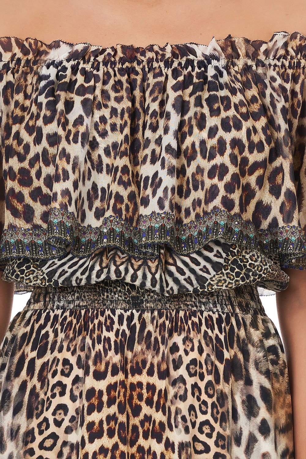 OFF SHOULDER FRILL DRESS CALL OF THE CATHEDRAL