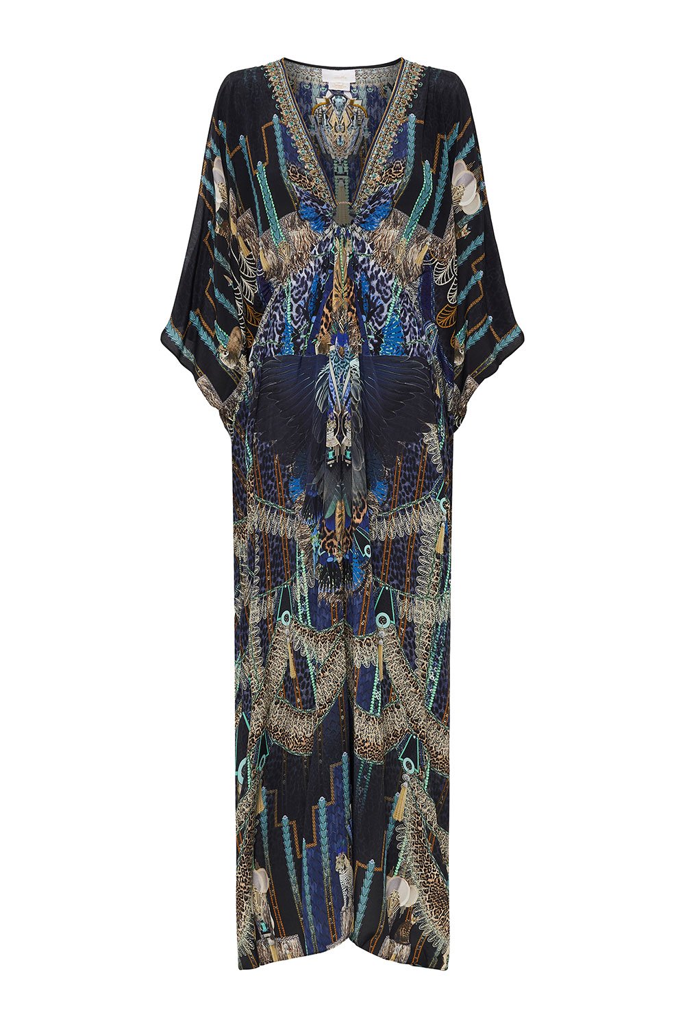 SPLIT SLEEVE KAFTAN WITH HARDWARE DRIPPING IN DECO