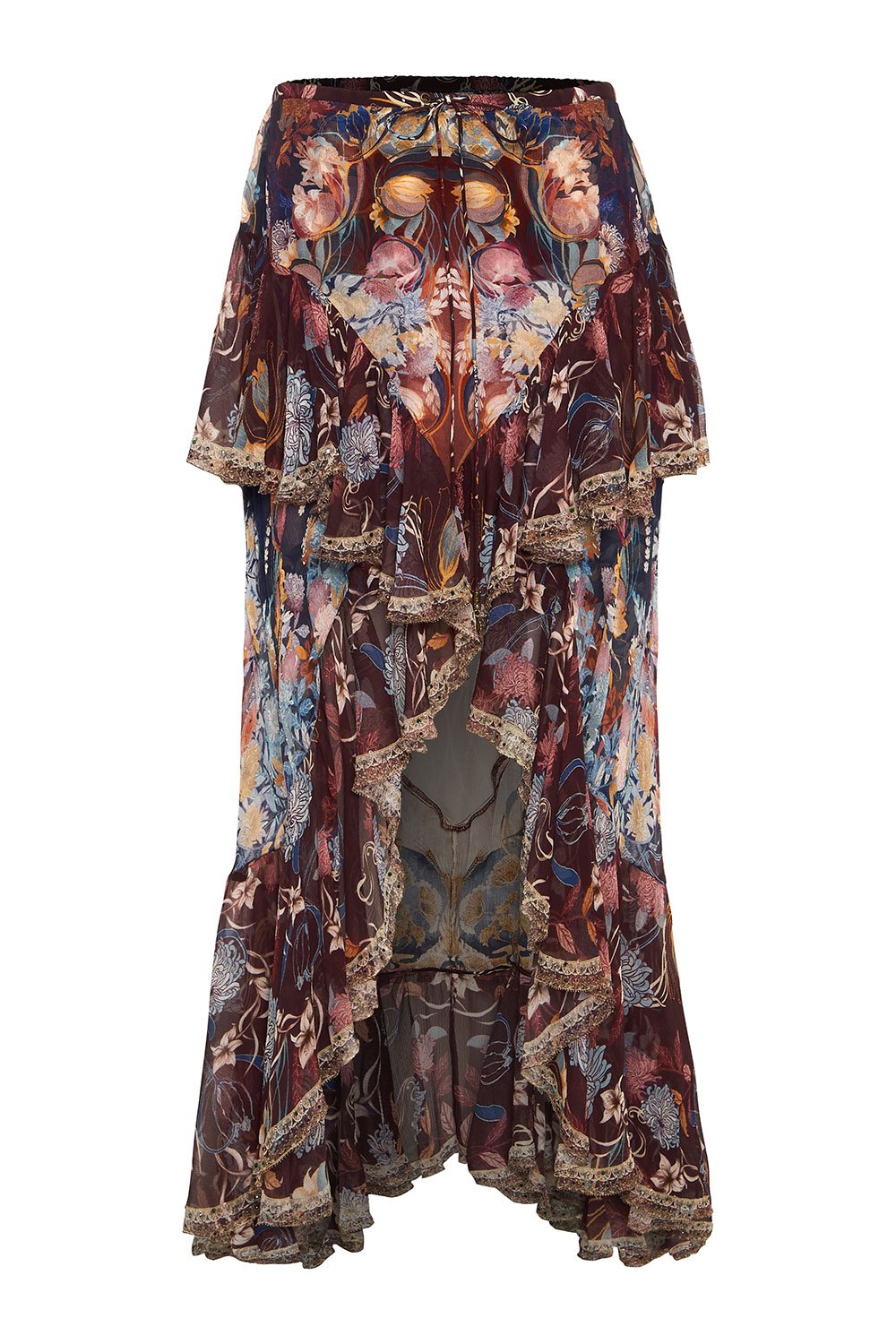 MAXI SKIRT WITH DOUBLE FRILL NOUVEEU NIGHTS