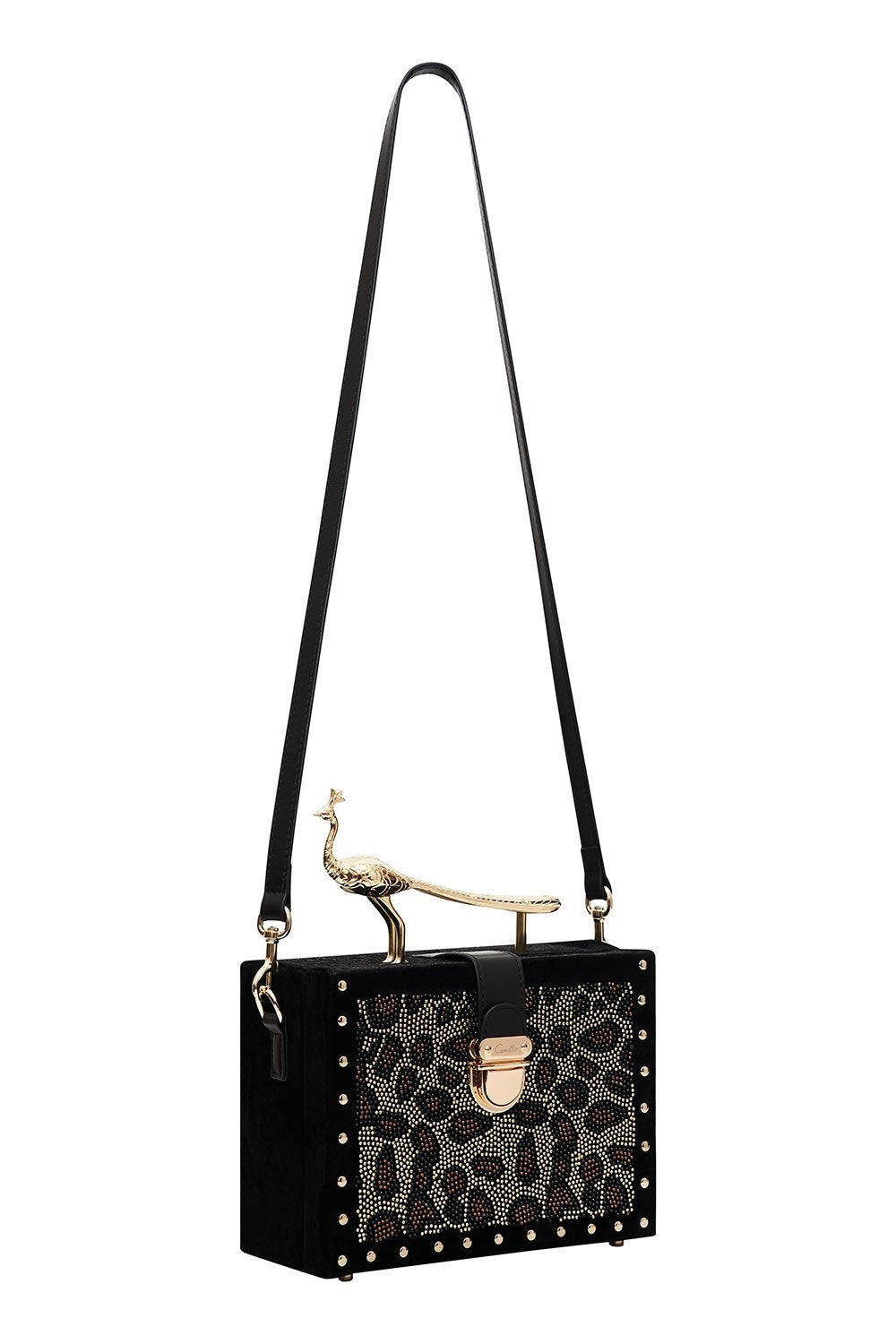 PEACOCK HANDLE BOX BAG MULTI