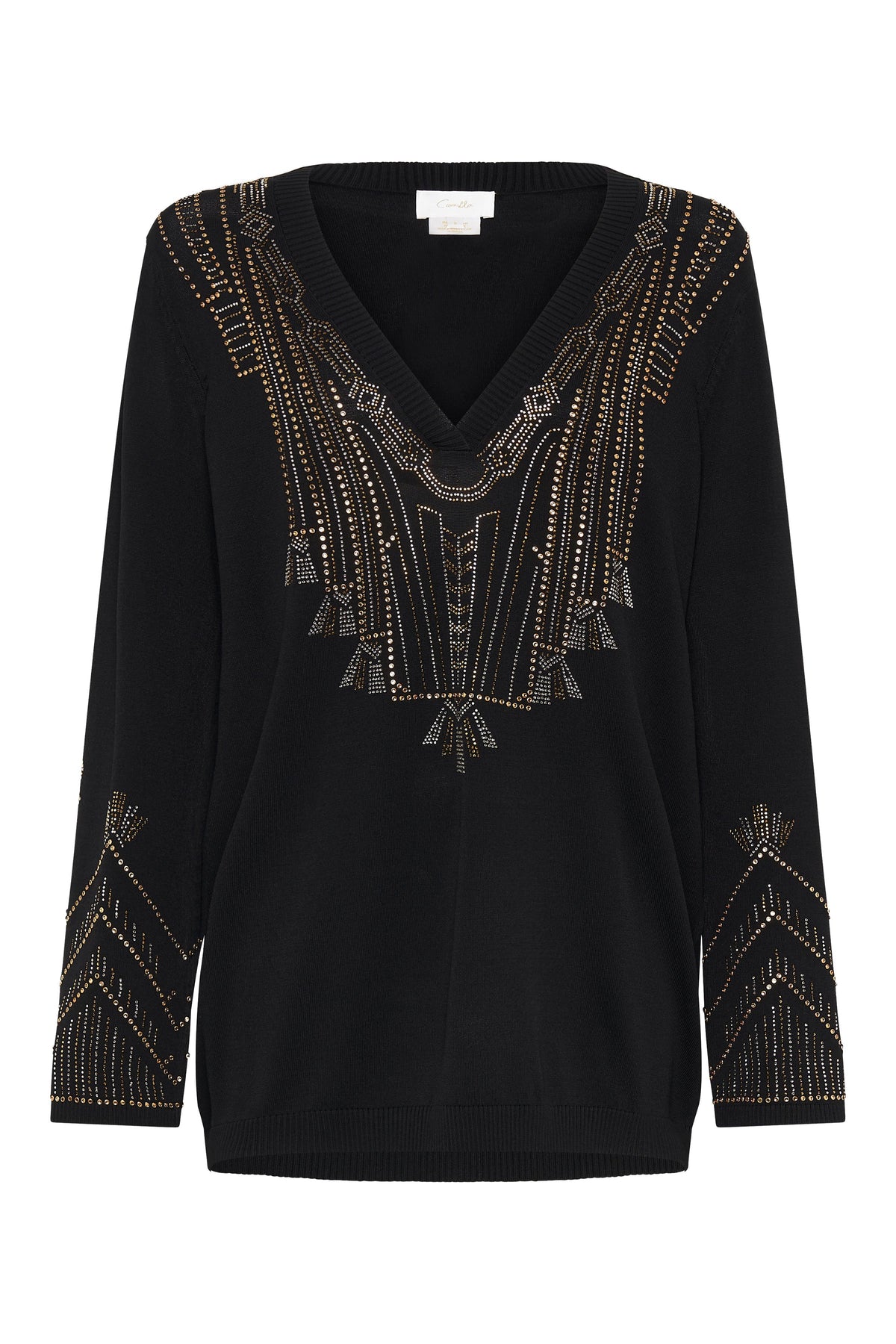 V NECK KNIT TUNIC FITZGERALDS FLAPPER