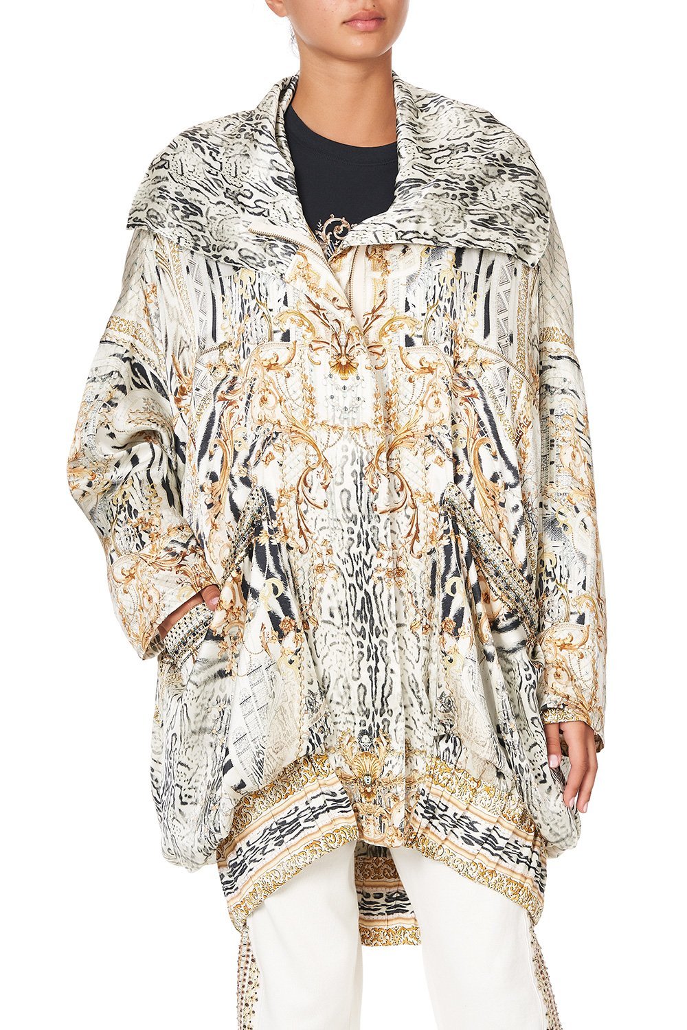 PARKA JACKET WITH RIB GATES OF GLORY