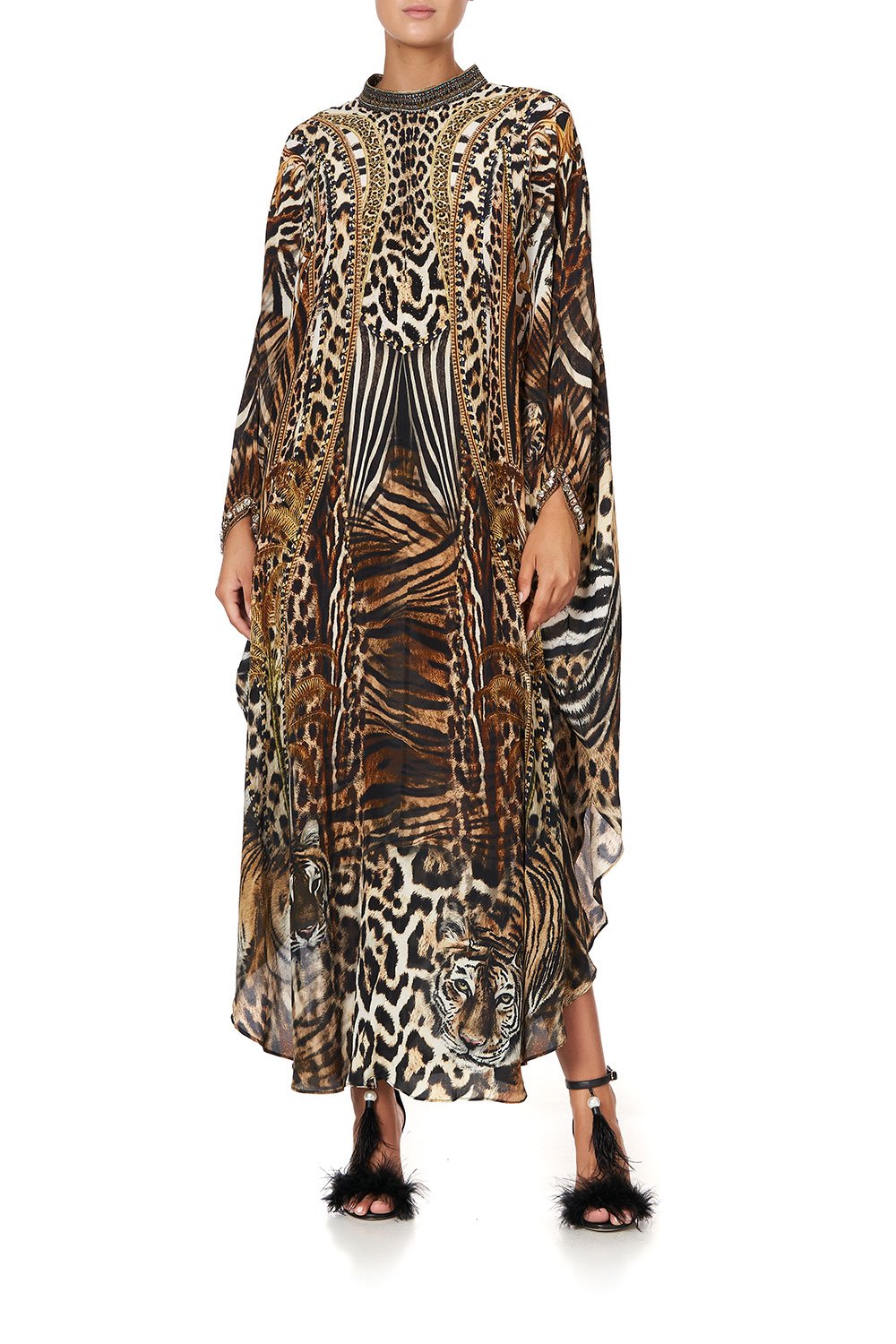 HIGH COLLAR KAFTAN WITH TIE BERKELEY ST AFTER DARK