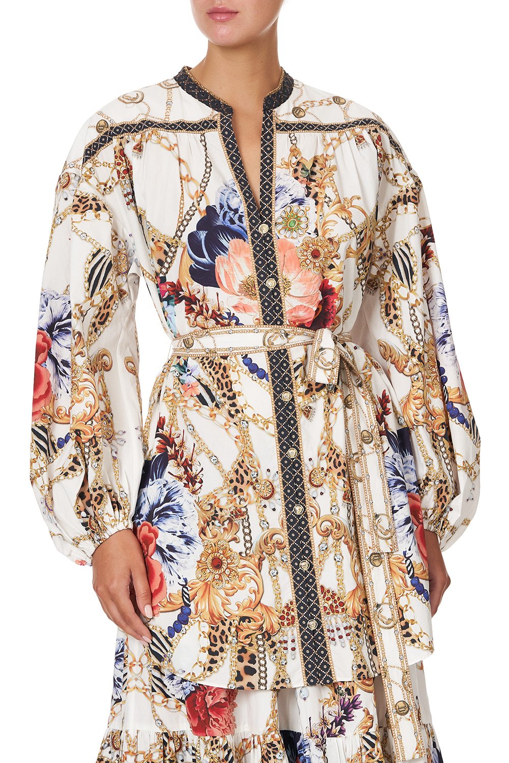 BLOUSON SLEEVE SHIRT DRESS REIGN SUPREME