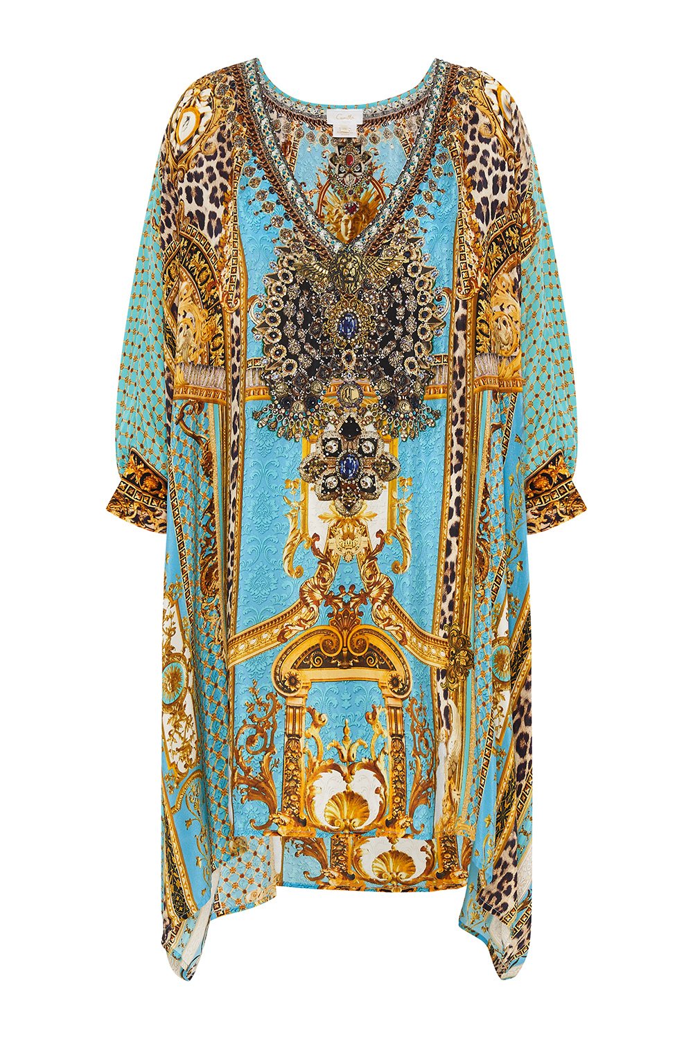 SHORT KAFTAN WITH CUFF DRIPPING IN DECADENCE
