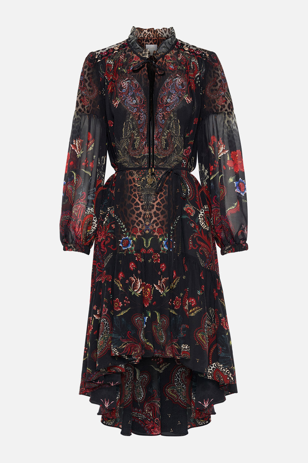 BLOUSON HIGH LOW DRESS WOODSTOCK ROCK