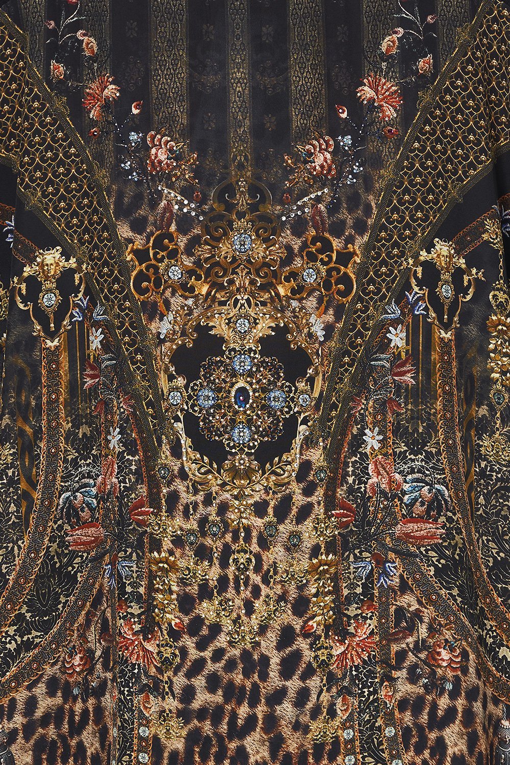 V NECK JUMPER WITH PRINT BACK ABINGDON PALACE